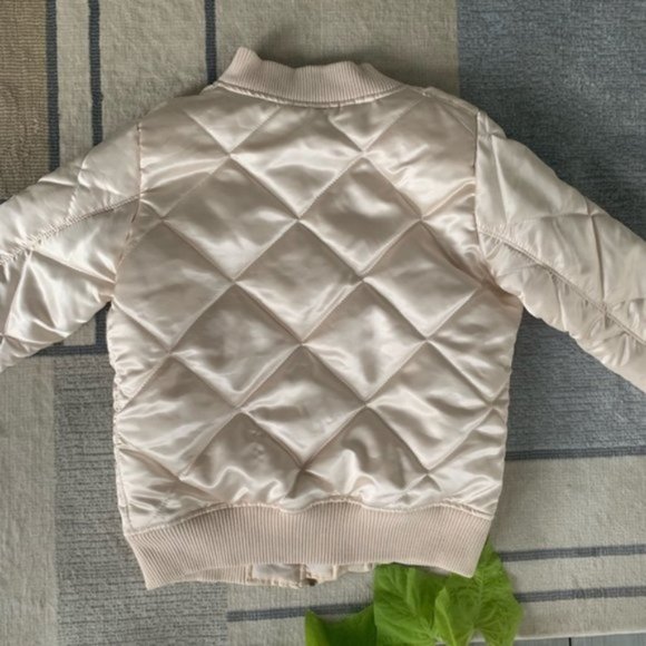 H&M Blush Quilted Puffer Bomber Jacket - Picture 6 of 6